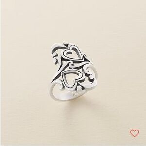 James Avery Swirls and Scrolls Hearts Ring